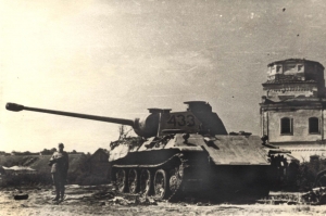 Подбитый немецкий танк